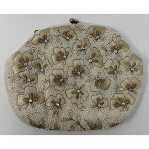 Vintage Hand Beaded Clutch Purse Evening Bag By MILES Made In Japan Beautiful